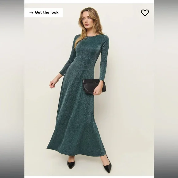 Reformation Kori Knit Dress Blue - Size S Mermaid Sparkle - Picture 8 of 10